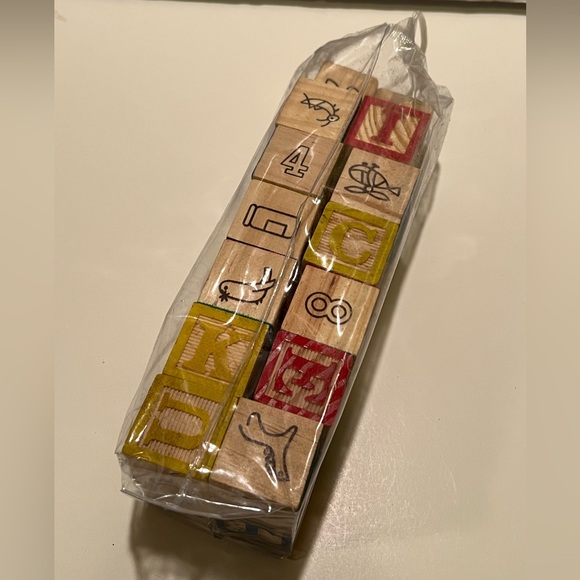 NWOT KID’S WOODEN ALPHABET/ LEARNING BLOCKS. - Picture 2 of 6